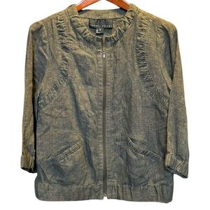 Yansi Fugel 100% Linen Blazer Jacket | Women’s Size 10